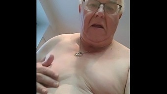 German amateur strips down to reveal his small cock and gets pleasured