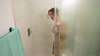 Justine Jakobs rides a dick in a steamy shower scene